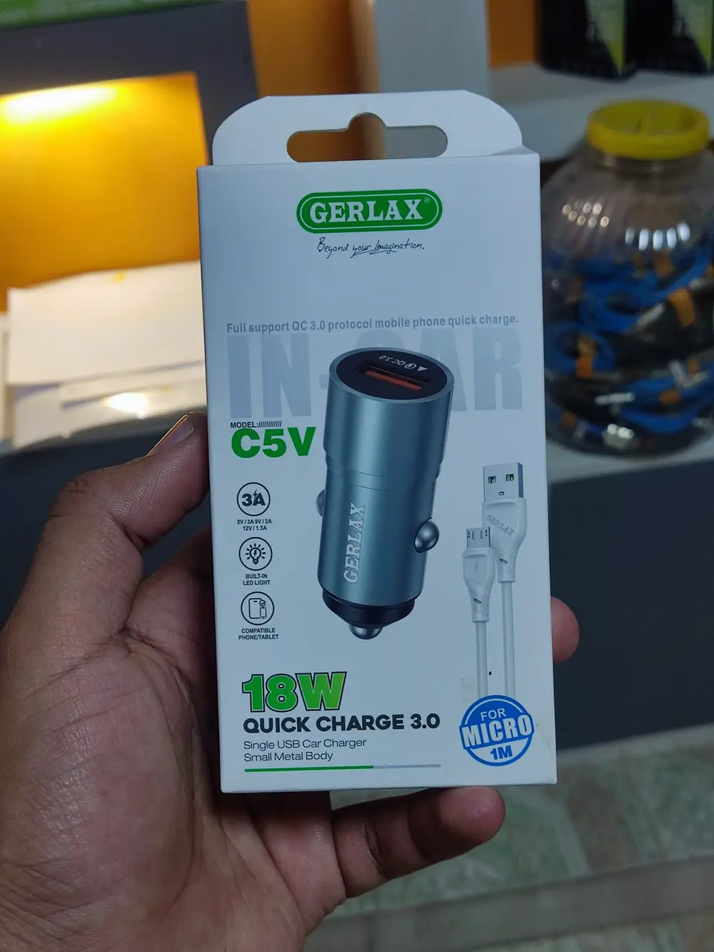 شاحن سيارة جيرلاكس مايكرو رفيع